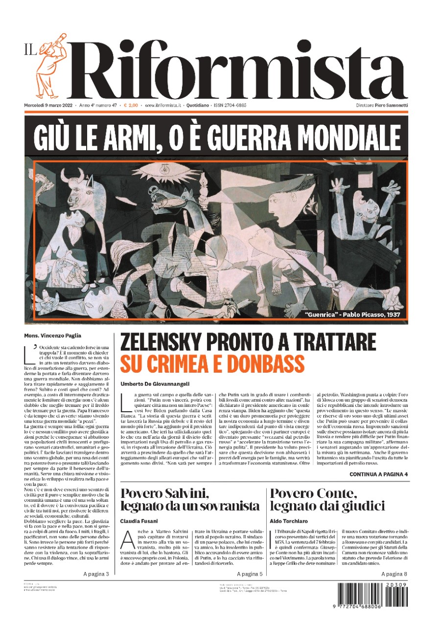 2022.03.09 - Il Riformista - N. 47- pagina 1_page-0001